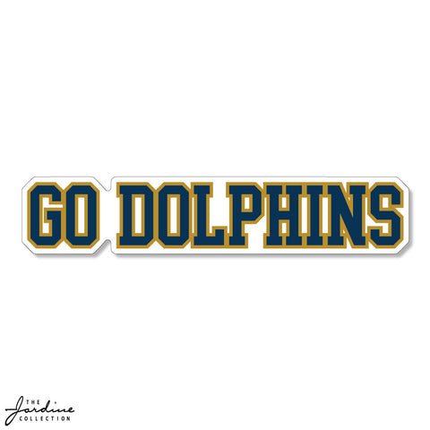 GO DOLPHINS Textured Stickers 3"