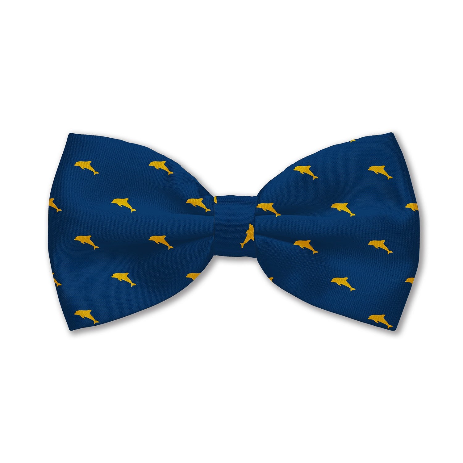 UMSV Blue Bow Tie with Yellow Dolphins