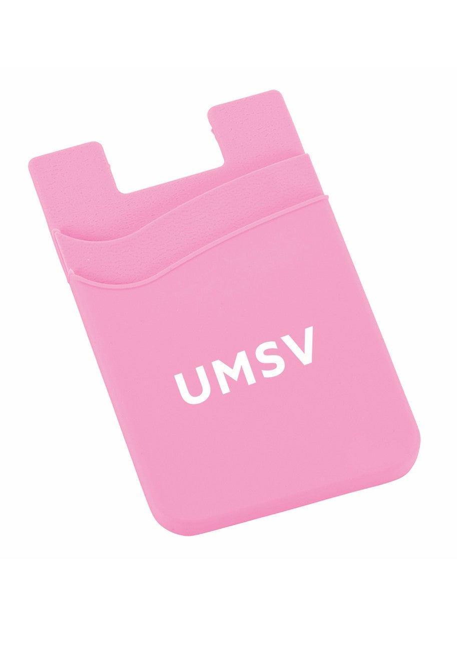 Dual Pocket Silicone Phone Wallet - Pink