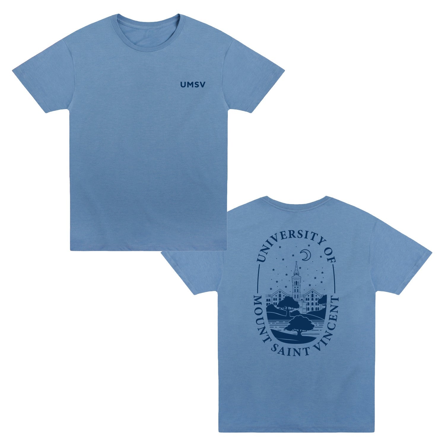 UMSV Light Blue Heather tshirt